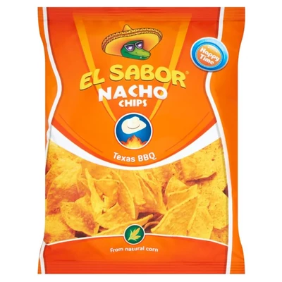 El Sabor Nacho chips Texas BBQ 100g