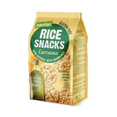 Rice Snacks mini puffasztott rizs Kurkuma + Olivaolaj 50g