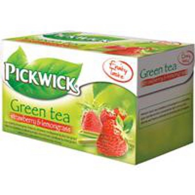 Pickwick tea Zöld Eperrel, Citromfűvel 20*1,5g