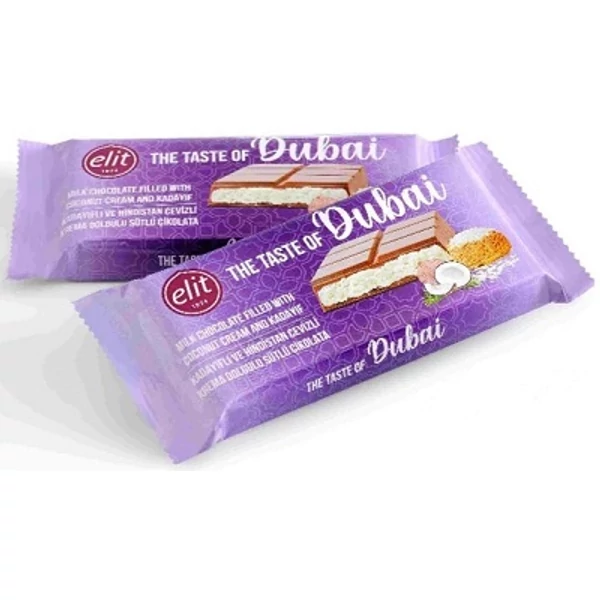 Elit Dubai Kókuszos Tejcsokoládé Szelet 90G