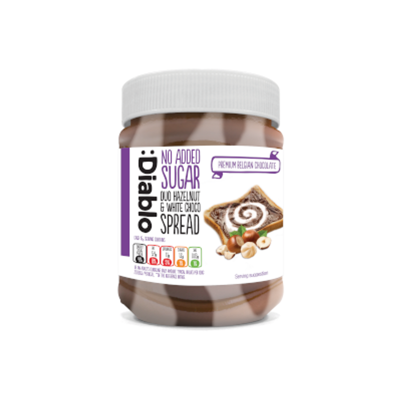 Diablo mogyoró és fehércsoki krém édesítőszerrel 350g