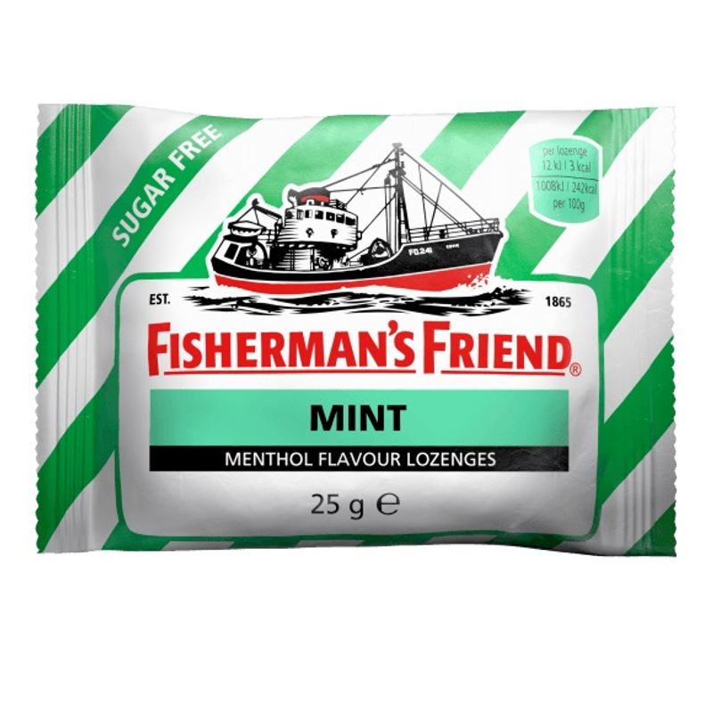 Fisherman's Friend Borsmenta ízű töltetlen keménycukorka zöld Cukormentes 25g
