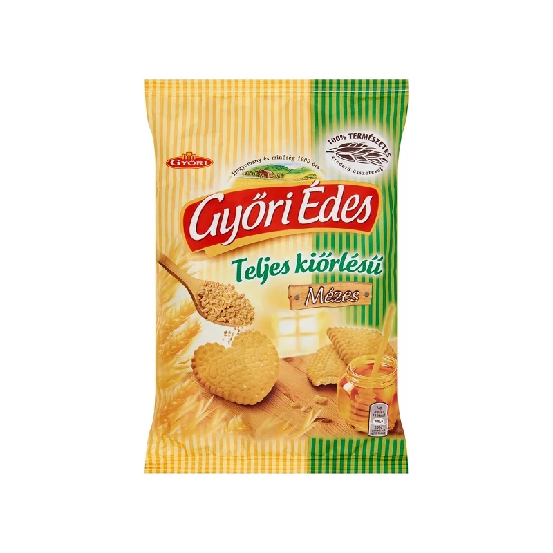 Győri Édes Teljes Kiőrlésű mézes Keksz 180g
