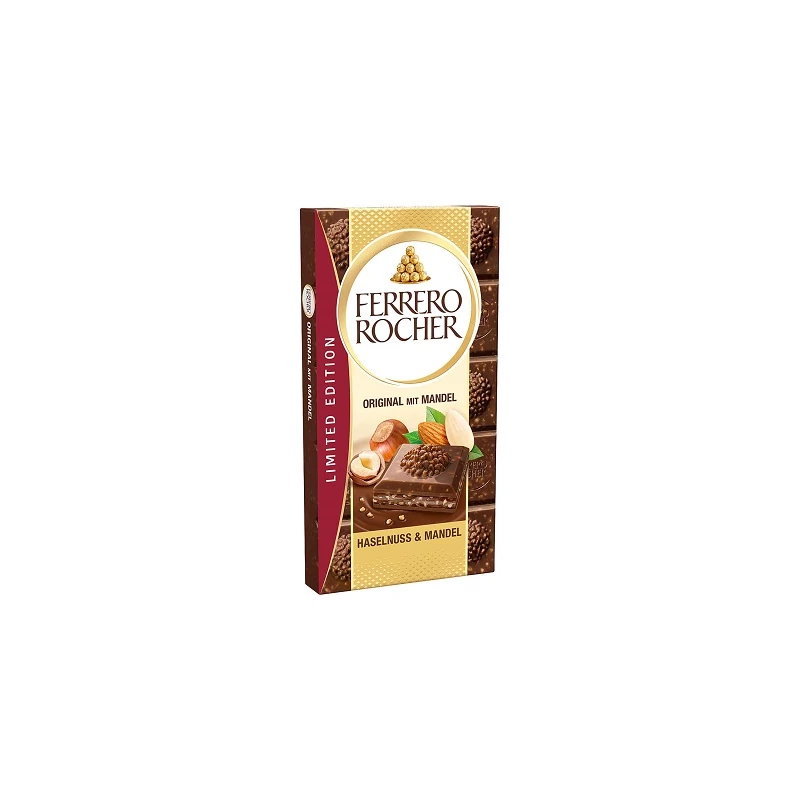 Rocher Winter Tafel mit Mandeln und Haselnüssen 90G