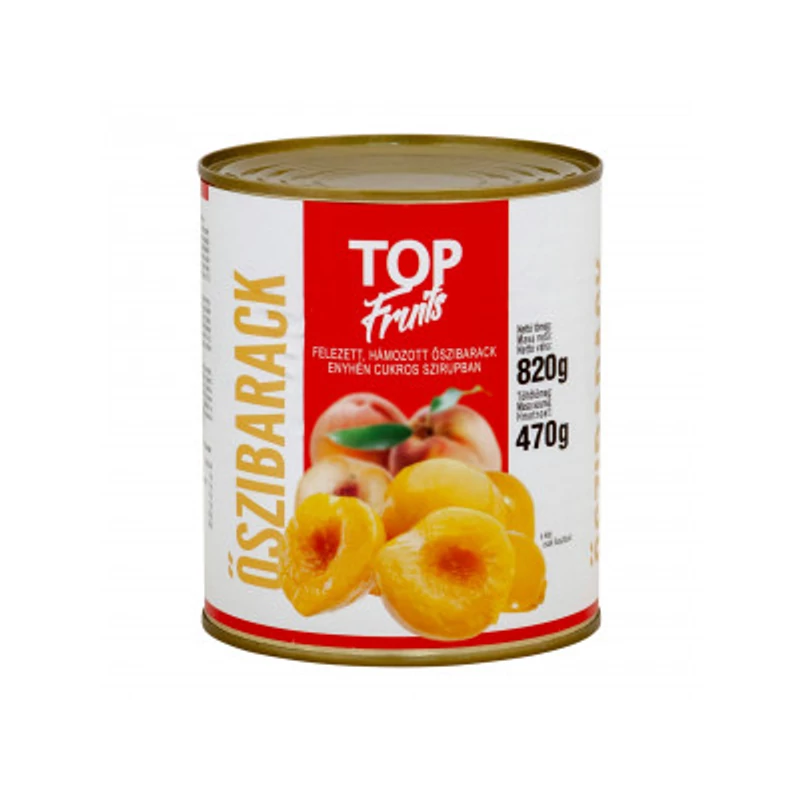 Top Fruits őszibarack befőtt felezett 820g