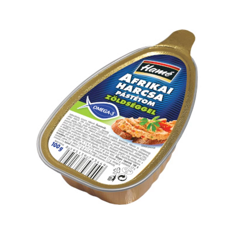 Hamé pástétom Afrikai harcsa zöldséggel 100g