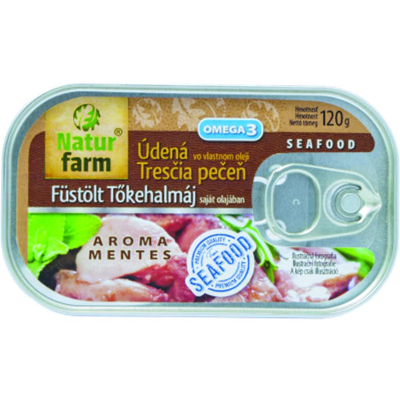 Natur Farm Füstölt tőkehalmáj saját olajában 120g