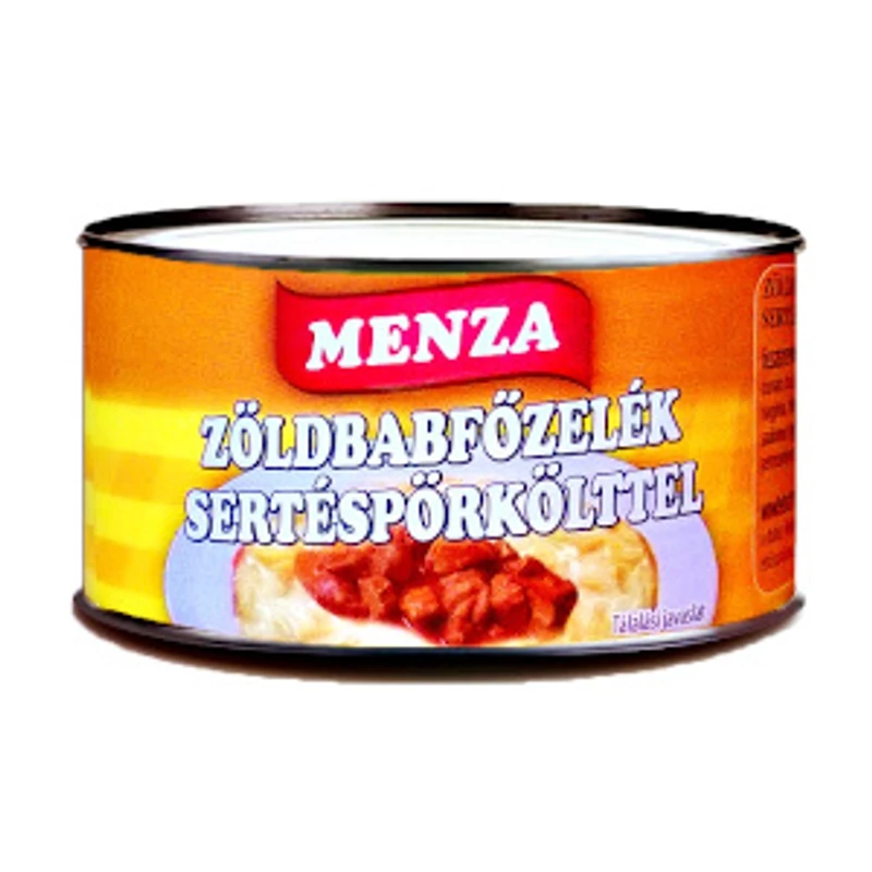 Menza Zöldbabfőzelék sertéspörkölttel 400g