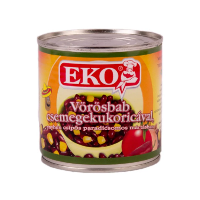 EKO Vörösbab kukoricával csípős paradicsom mártásban 425g