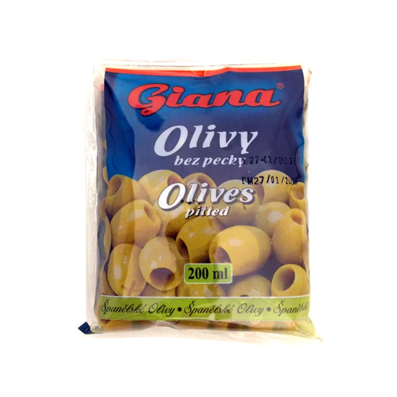 Giana Olívabogyó zöld, magozott tasakban 195g