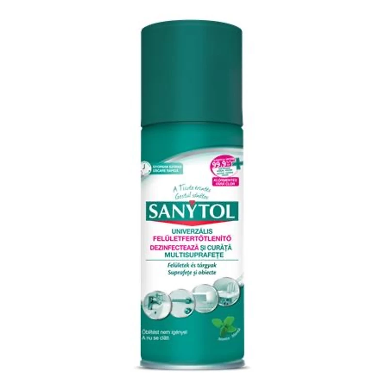 Sanytol fertőtlenítő univerzális felülettisztító aerosol 2in1 400ml