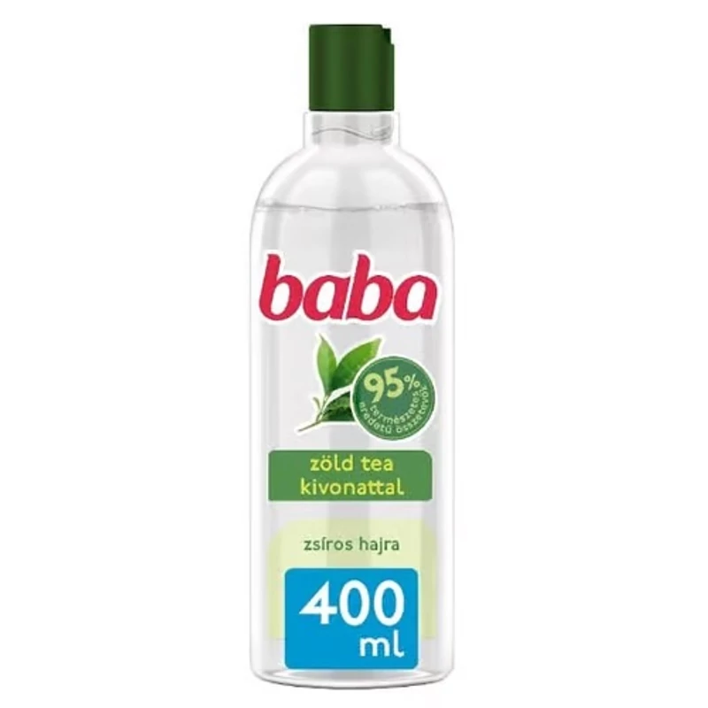 Baba hajsampon Zsíros hajras Zöld tea kivonattal 400ml