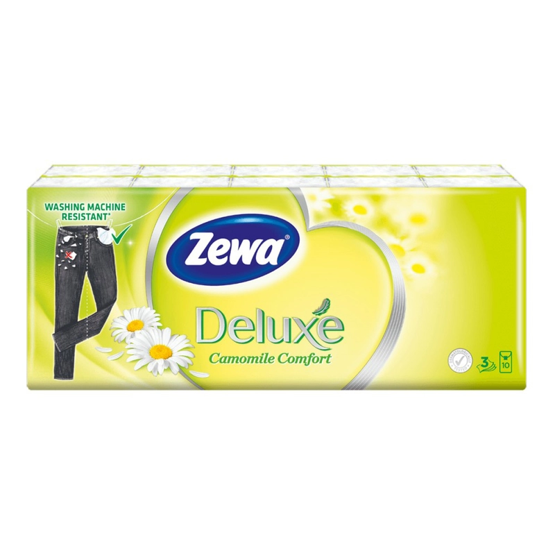 Zewa Deluxe papírzsebkendő Kamilla 10x10db