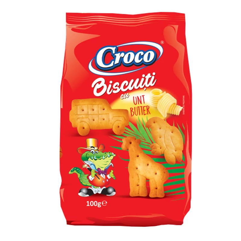Croco Crackers Mesefigurás Vajas Keksz 100G