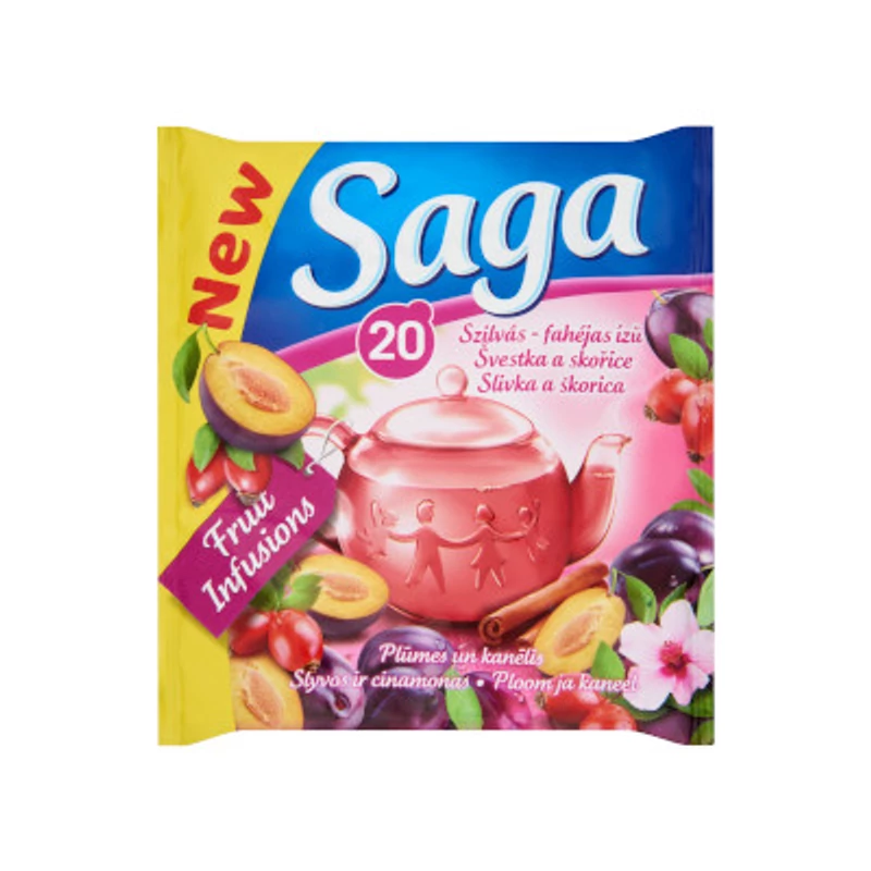 Saga gyümölcstea Szilvás-fahéjas 20db 30g