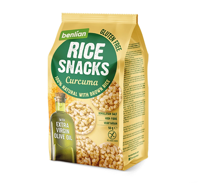 Rice Snacks mini puffasztott rizs Kurkuma + Olivaolaj 50g